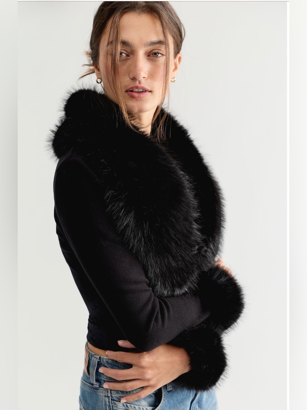 Free People Penny Lane Fur Bolero NWT - Picture 2 of 7
